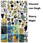 Starry Night nail stamping plate