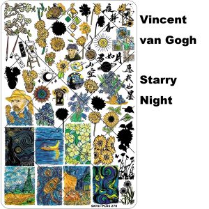 Starry Night nail stamping plate