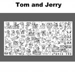 Tom and Jerry nail stampinig plate