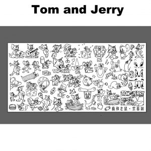 Tom and Jerry nail stampinig plate