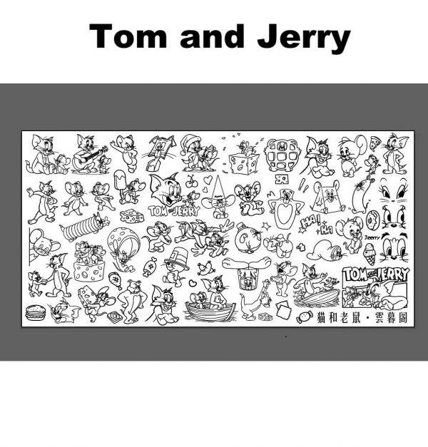 Tom and Jerry nail stampinig plate