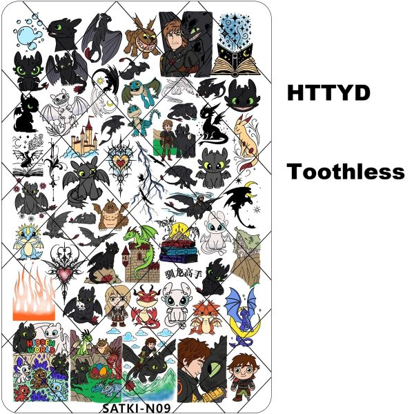 Toothless nail stamping plate