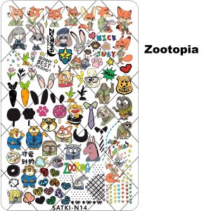 Zootopia nail stamping plate 2
