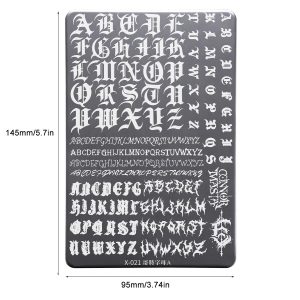 Gothic nail stamping plate