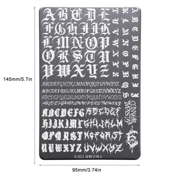 Gothic nail stamping plate