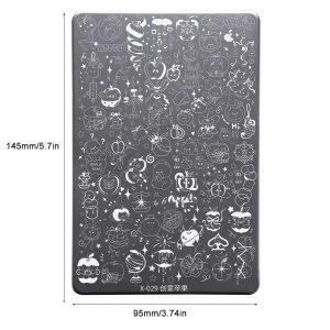 apple nail stamping plate