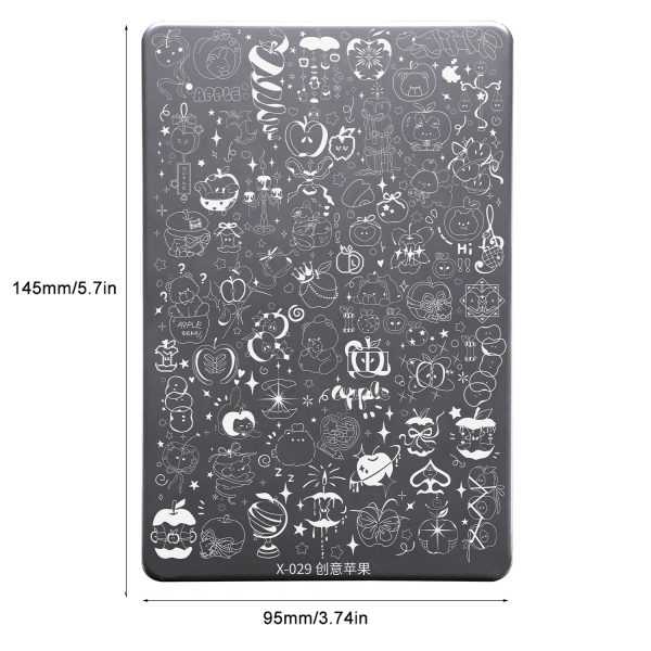 apple nail stamping plate