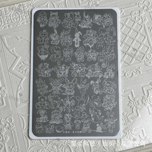 Doll nail stamping plate