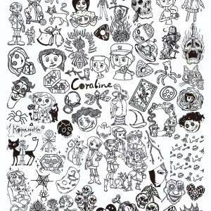 Coraline nail stamping plate