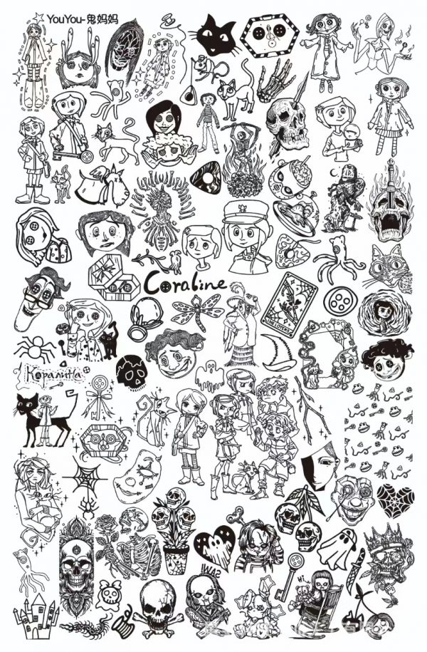 Coraline nail stamping plate