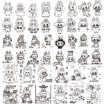 LABUBU nail stamping plate