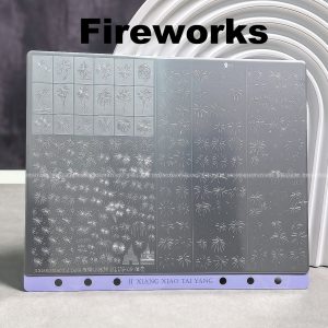 Fireworks nail stamping plate