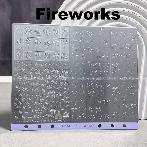 Fireworks nail stamping plate