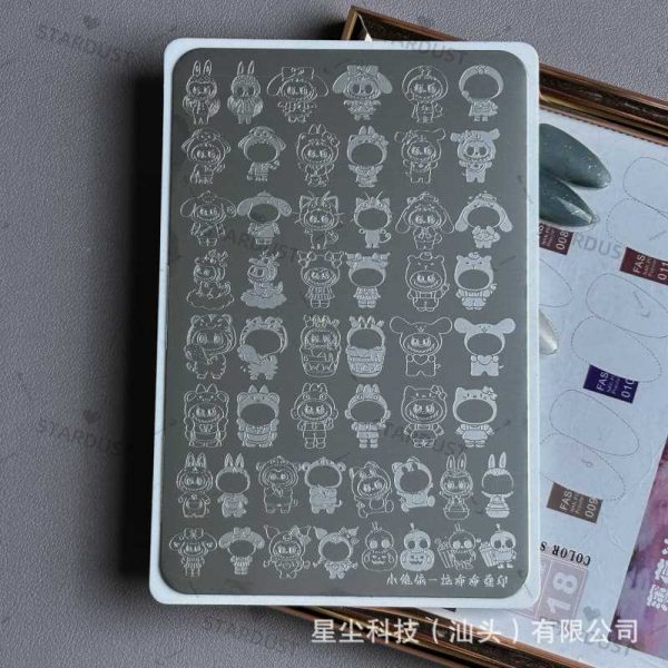 LABUBU nail stamping plate
