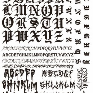 Gothic nail stamping plate