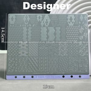 Designer nail stamping plate