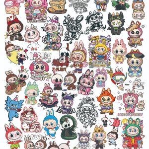 LABUBU nail stamping plate