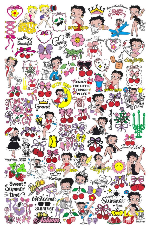 Betty Boop nail stamping plate