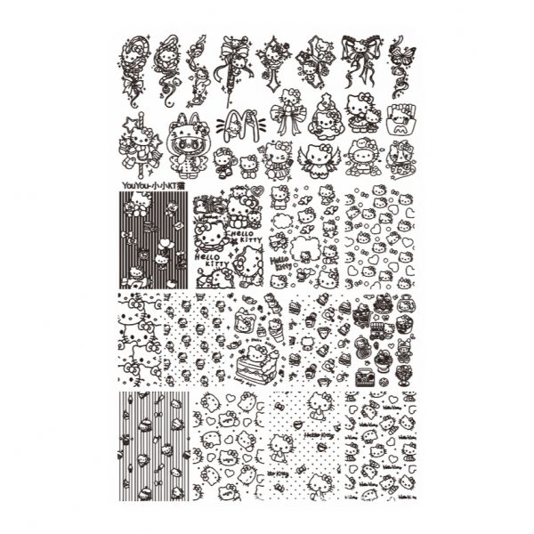 Hellokitty nail stamping plate
