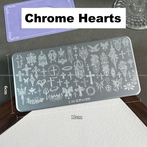 Chrome Hearts nail stamping plate