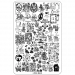 Alice In wonderland nail stamping plate