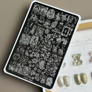 Alice In wonderland nail stamping plate