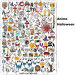 Anime halloween nail stampingplate