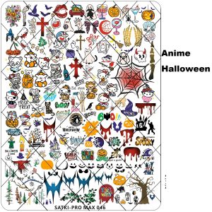 Anime halloween nail stampingplate