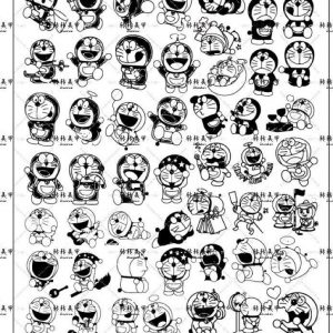 Doraemon nail stamping plate (4)