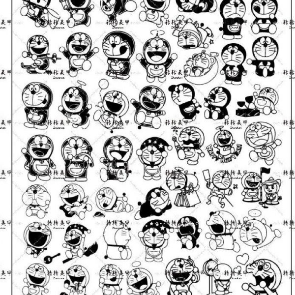 Doraemon nail stamping plate (4)