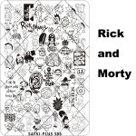 Rick and Morty nail stamping plate