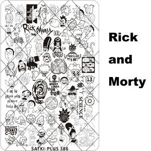 Rick and Morty nail stamping plate