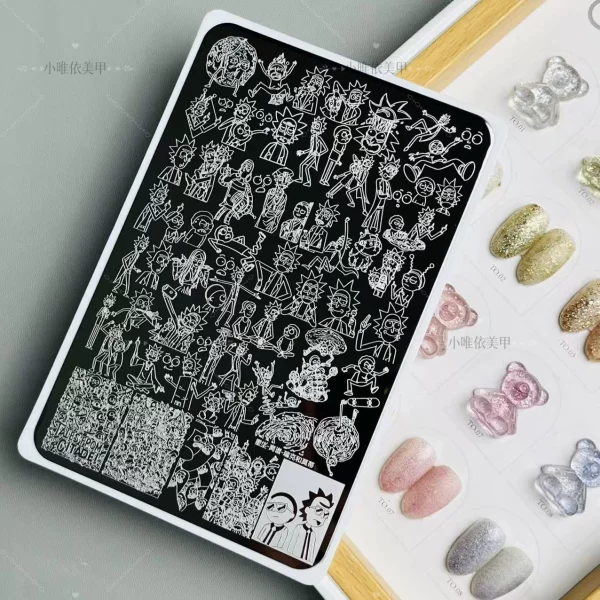 Rick and Morty nail stamping plate Rick and Morty nail stamping plate