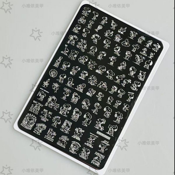 Snoopy nail stampingplate (3)