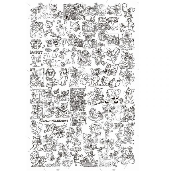 Tom and jerry nail stamping plate (1)