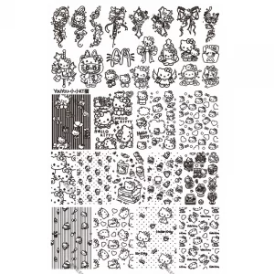 hellokitty nail stamping plate