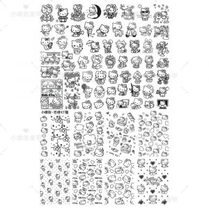 hellokitty nail stamping plate