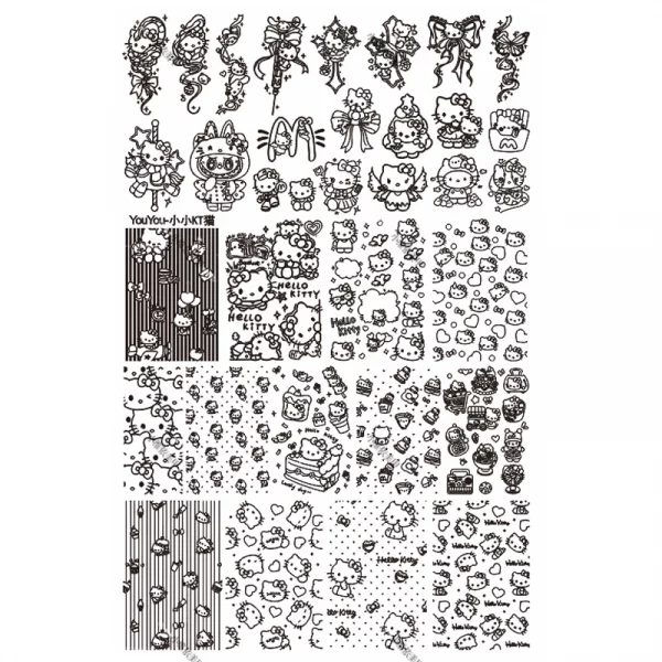 hellokitty nail stamping plate