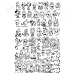 labubu nail stamping plate