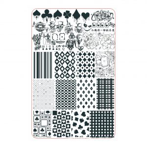 playing card nail stamping plate