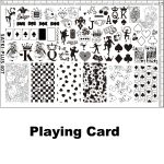 playing card nail stamping plate