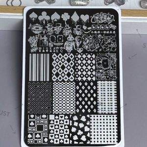playing card nail stamping plate