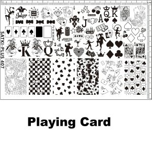 playing card nail stamping plate