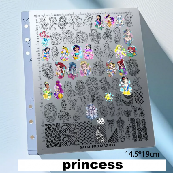 princess nail stamping plate Disney princess nail stamping plate