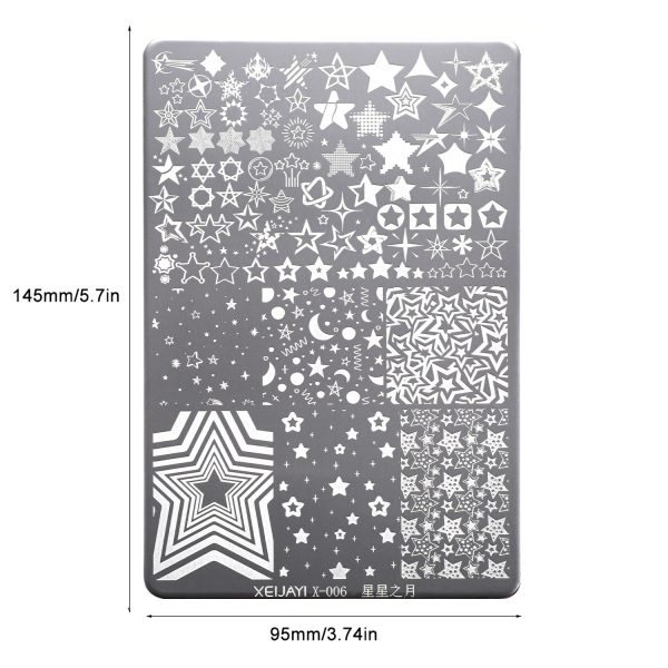 star and moon nail stamping plate (6) star and moon nail stamping plate (6)