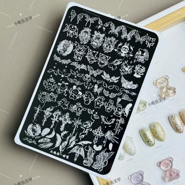 sanrio wing nail stamping plate