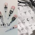 cross nail sticker