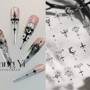 cross nail sticker