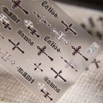 cross nail sticker