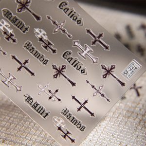cross nail sticker